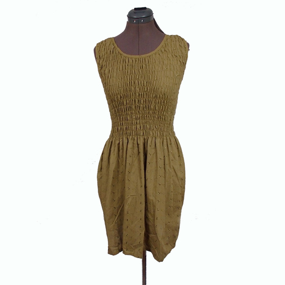 Olive Sundress with pockets - Picture 1 of 5